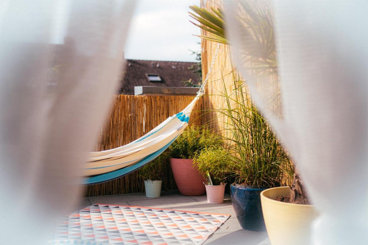 דירות קרלסרוהה The Kalifornia I Stilvoll Mit Urlaubsfeeling I Dachterrasse I Klima מראה חיצוני תמונה